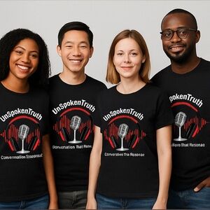 Custom Graphic T-Shirt "UnSpokenTruth” Black Unisex Sz-S-XL